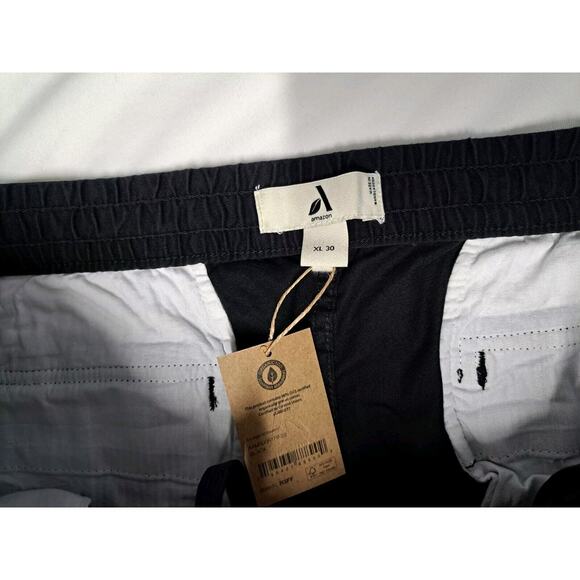 Amazon Men's Tapered Fit Elasticated Waist Chino‎ Pant, Black Size XL 30" - Picture 9 of 11
